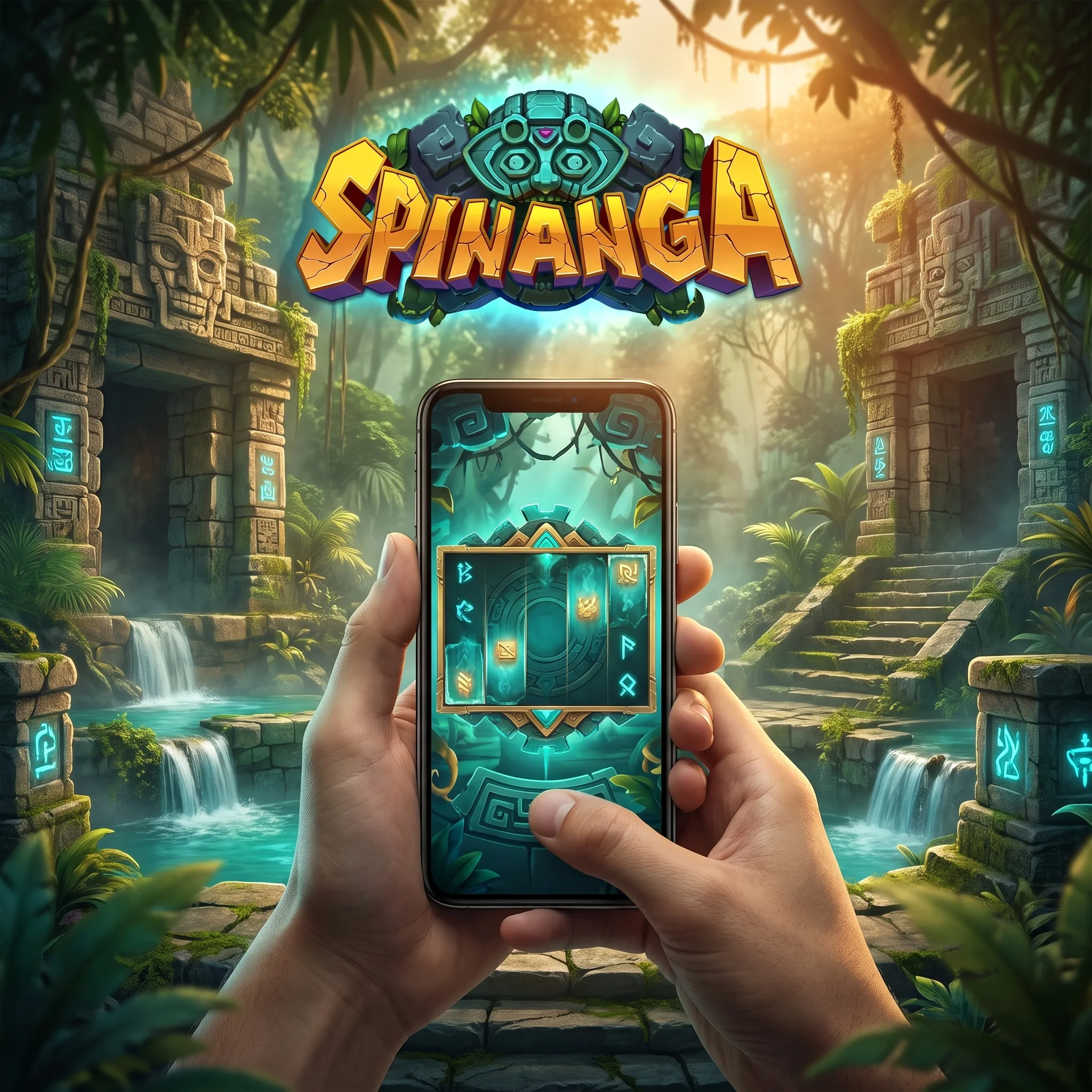 Téléphone mobile et logo Spinanga