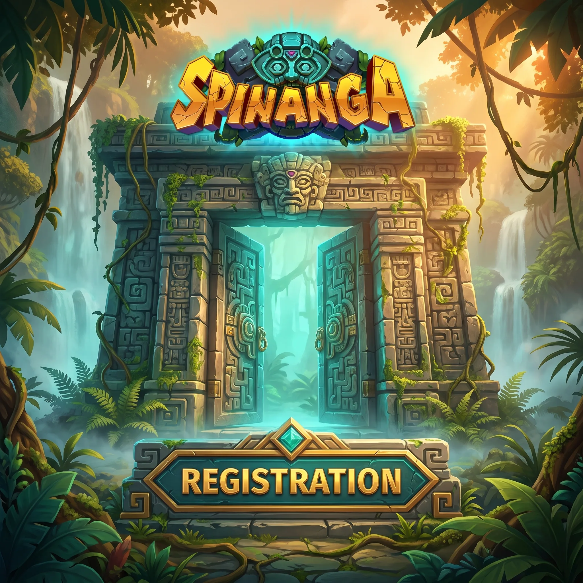 Portail d’inscription et logo Spinanga